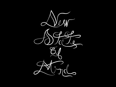 New State Of Mind hand drawn type typography
