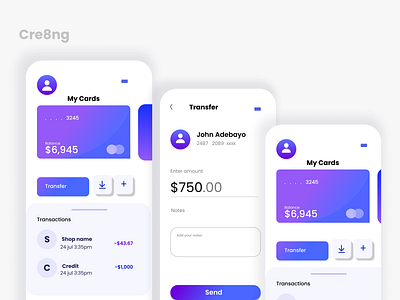 online banking by Princess Omoigui on Dribbble