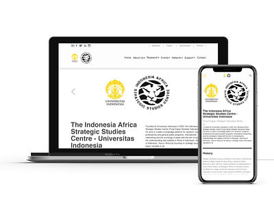 The Indonesia Africa Strategic Studies Centre Website app design typography ui user interface ux web web design