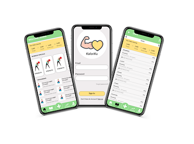 KaloriKu app design ui user interface ux