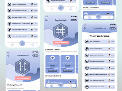 #UIDBootCamp Week 5 - 9. Game leaderboard animation app design icon typography ui user interface ux web web design