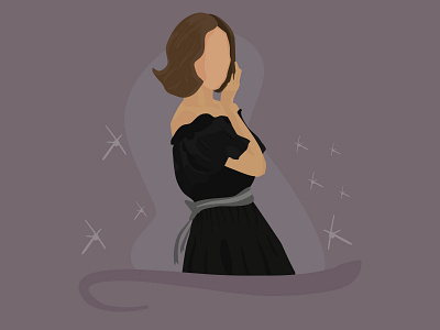 Flat illustration girl with fancy black dresses art branding fashion fashion illustration flat illustration flatdesign illustration illustrator vector vector illustration