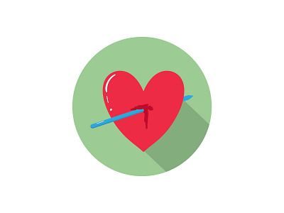 Valentine Icon with heart and arrows