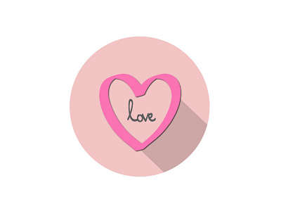 Valentine icon with pink love artwork colorful design element elements flat illustration heart icon icon design logo love pink shape shape elements shapes valentine vector vector illustration vectors wedding