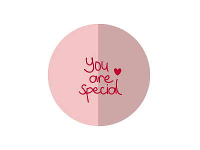 Valentine icon with red text special