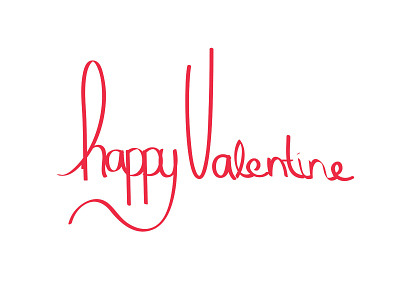 Valentine lettering text Happy Valentine