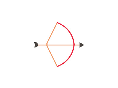 Valentine icon with arrow
