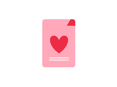 Valentine icon with pink love card artwork card design element heart icon icon design illustration letter paper pink shape elements shapes vector vector illustration vectors