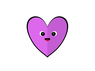 Valentine icon with purple love