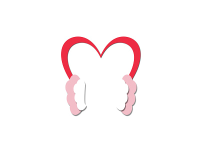 Valentine icon with clouds headphone