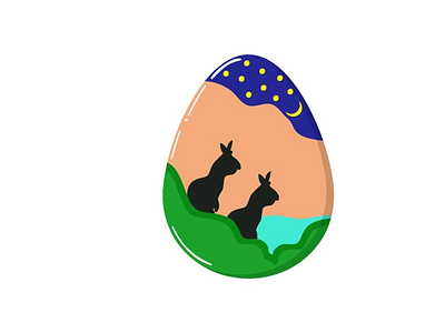 Easter Illustration Love Rabbit Story