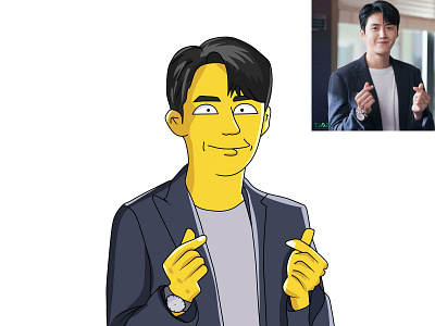 Simpsons style with Kim Seon-ho Actor