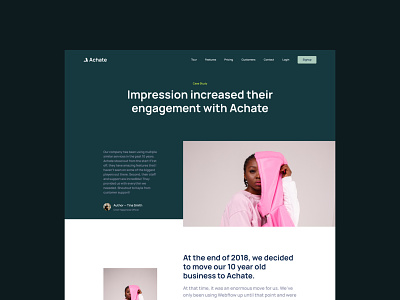 Template pages for Achate — Webflow theme e-commerce fashion gallery landing page layout shop store template ui design ux design web webflow