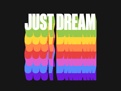Dream Illustration illustration lettering rainbow typography