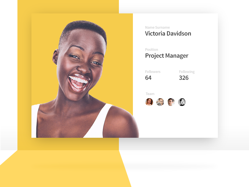 User profile card by Darko Stanimirov on Dribbble image.