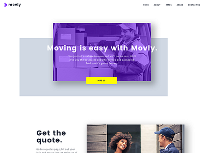 Movly agency broken grid landing ui ux