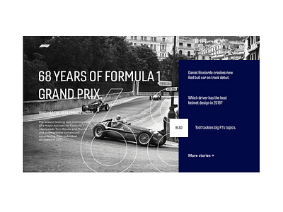 68 years of F1 cars design f1 landing layout mobile news passion pleasure quote racing web