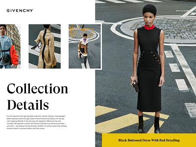 Collection Details brand collection design details fashion gallery landing page layout luxury photography street style ui design ux design web woman