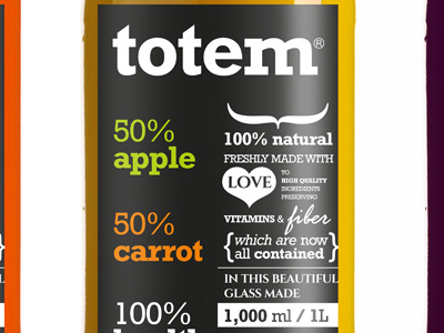 Totem beverages branding design juice non alcoholic packaging