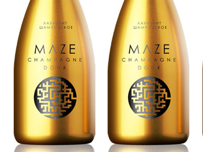 Maze Champagne advertising campaign branding packaging print