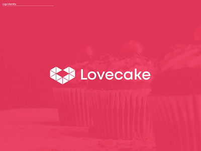 Lovecake Logo Design app icon bakery brand brand identity branding cake cake shop creative logo figma hexagon logo logo logo design logotype mark minimal branding sweets