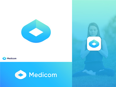 Meditate logo design - Yoga app logo design
