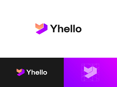 Yhello,Modern Y Logo abstract advertising logo app icon app logo brand identity branding business logo company corporate digital agency ecommerce gradient illustration logo design marketing logo modern logo modern y startup tech logo visual identity