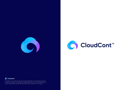 CloudCont™ Logo Design app icon brand identity brand logo branding cloud logo clouds colours connect logo data design ecommerce hosting logo icon identity logo logo design minamal logo modern logo startup symbol