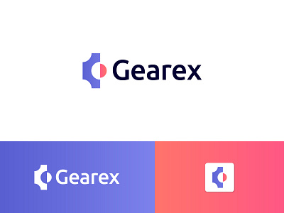 Gearex Logo Design brand identity branding car brand car logo construction construction logo ecommerce gear gears logo logo design manager managment modern logo process setting settings streak symbol wheel