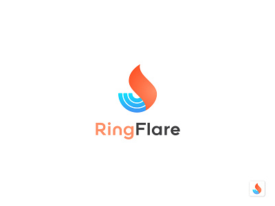 RingFlare Logo Deisgn brand identity branding connection conversational ecommerce fire fire logo flame flare gradient hot light logo logo design logo modern modern modern logo modern logos moderns talk