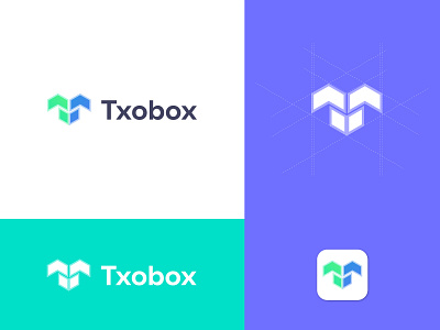 Txobox logo design, Modern T