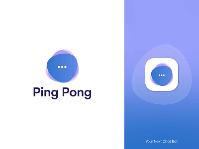 Ping Pong logo design, chat logo bot brand identity branding chat chat app chat logo chatbot chatting connection conversation conversational gradient icon logo logo design message modern modern logo talk ui