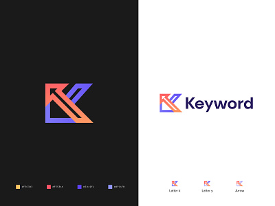 Keyword - Logo Design (Letter K + Letter Y + Arrow)