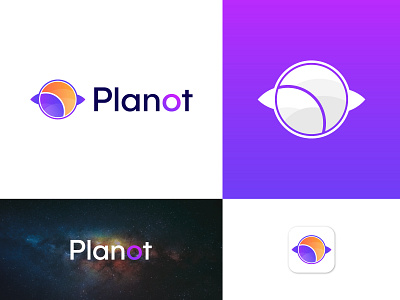 Planot Logo Design, Planet Logo