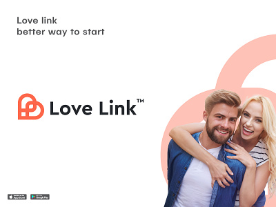 Love Link™ Logo brand identity branding date date app dating dating app design heart icon identity logo logo type logodesign logos love mark minimal modern logo monogram symbol