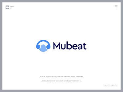 Mubeat Logomark brand brand identity branding custom logo design icon identity illustration letter logo logo logo mark logodesign logos logotype mark minimal monogram music logo symbol vector