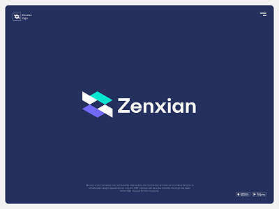 Zenxian-Logomark brand brand identity branding custom logo design icon identity illustration latter logo logo logo mark logodesign logos logotype mark minimal monogram symbol vector x logo