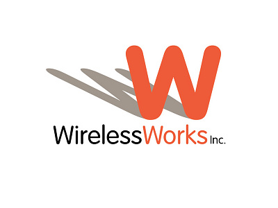 WirelessWorks hollingsworth logo shadow typography w wireless wirelessworks