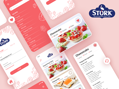Stork mobile app - baking app redesign v.2 app app design application baking cook design figma recipe recipe app redesign ui ux user experience user interface wroclaw
