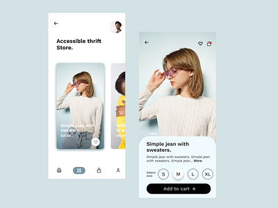 Thrift Store UI Design app mobile ui product design ui ui ux