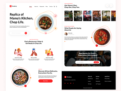 Cookery branding illustration landing page logo product design prototype ui ui ux web web app