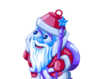 Ёлочная игрушка Дед Мороз (Санта Клаус) ded moroz toy illustration