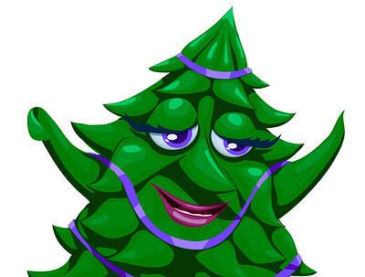 Новогодняя ёлка. christmas tree illustration