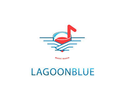 Lagoon Blue Логотип музыкального бара на пляже design graphic design illustration logo дизайнлого дизайнлоготипа логотип разработкалого