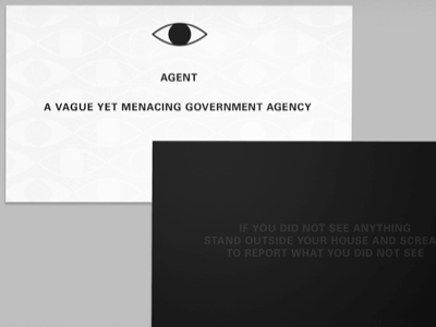 Night Vale - A Vague Yet Menacing Business Card avymga black and white business card night vale spot gloss