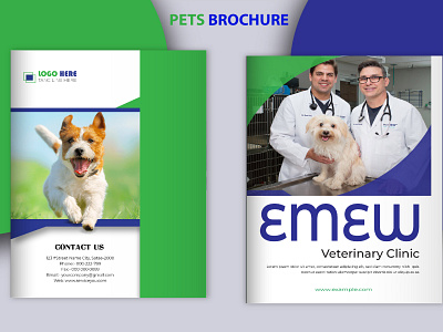 Pets Animals Brochuer animals brochuer flyer design hospitals pet care pets services pets veterinary clinic