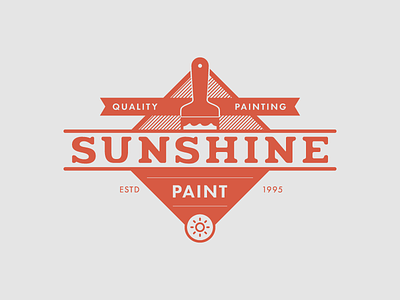 Sunshine Quality Painting branding logo painting sunshine