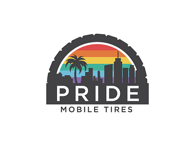 Pride Mobile Tires branding logo pride rainbow rainbow flag tires
