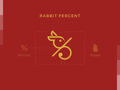 rabbit + percent amazing logo icon logo logo brand logo design logo design branding logo designer logos percent logo rabbit logo simple design simple logo unique design unique logo