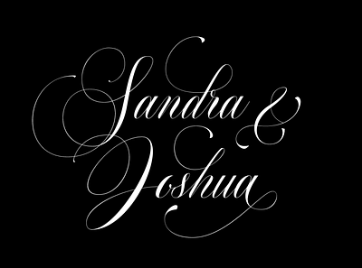 Sandra and Joshua calligraphy design graphicdesign handlettering handmadefont lettering letters type typography